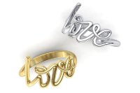 Золотое кольцо Tiffany Love
