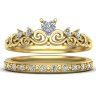 Женское кольцо корона с камнями 2 в 1