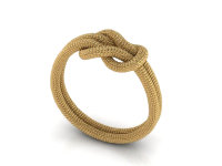 Плетеное кольцо с узлом