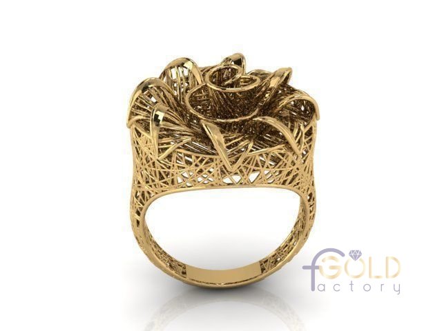 Перстень золотая лилия
