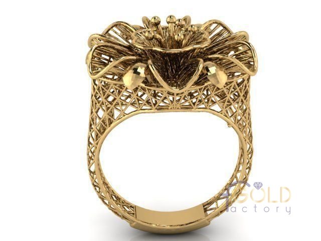 Перстень золотая кувшинка