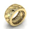 Плетеное кольцо с узором в виде листов