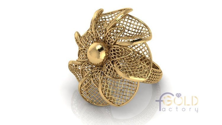 Золотое кольцо распускающийся цветок