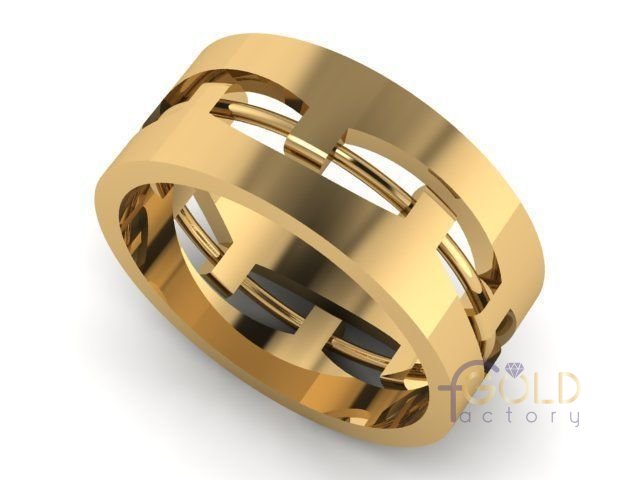 Оригинальное кольцо с соединением в ценрте
