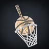 Кулон баскетбольный мяч с корзинкой