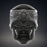 Печатка мужская в виде черепа с инициалами и узорами